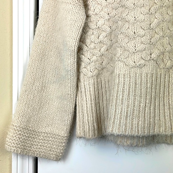 Anthro Sleeping on Snow fuzzy oversized turtleneck - Picture 3 of 7